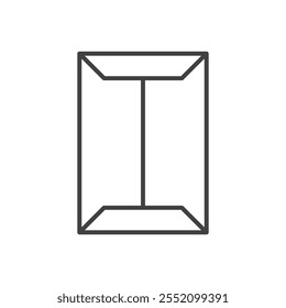 Symbol für Dokumentumschlag. Linienstil-Vektorsymbol.