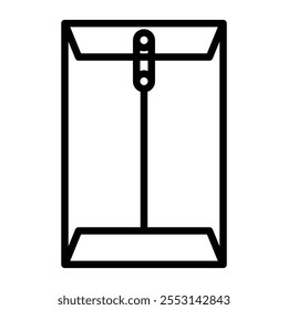 Document envelope icon linear logo isolated
