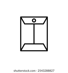 Coleção de símbolos de ícone de envelope de documento em plano de fundo branco.