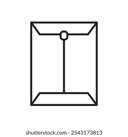 Document envelope icon. thin stroke and solid.
