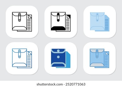 document envelope icons with various design styles