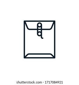 Iconos de esquema del sobre del documento. Ilustración vectorial. Trazo editable. Icono aislado adecuado para web, infografías, interfaz y aplicaciones.