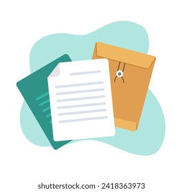 Document envelopes and certificates vector ilustration