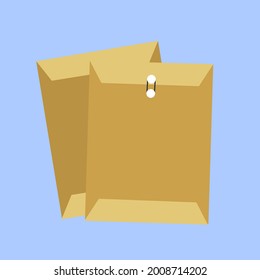 Document envelopes icon vector isolated on blue background , Illustration Vector EPS 10
