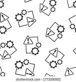 Document error icon in flat style. Broken report vector illustration on white isolated background. Damaged seamless pattern business concept.