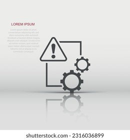 Document error icon in flat style. Broken report vector illustration on white isolated background. Damaged business concept.