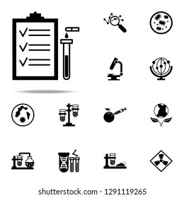 document, exam icon. Genetics and bioenginnering icons universal set for web and mobile