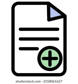 Document exam with a negative grade icon symbol - Exam grade