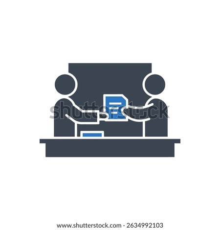 Document Exchange Service Icon Isolated On White Background