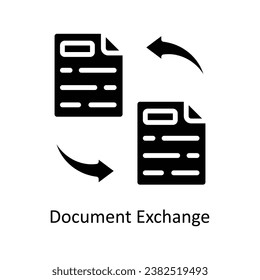 Document Exchange vector  Solid Design illustration. Symbol on White background EPS 10 File 