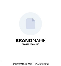 Document, File, Basic, Ui Business Logo Template. Flat Color. Vector Icon Template background
