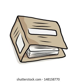 document file / cartoon vector and illustration.