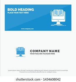 Document, File, Computer, Cv, Book SOlid Icon Website Banner and Business Logo Template