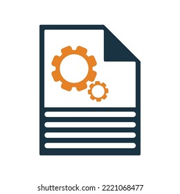 Document, file, configuration icon. Simple editable vector graphics.