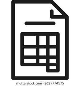 Document, File, Contract, Invoice Vector Icon