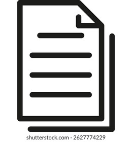 Document, File, Contract, Invoice Vector Icon