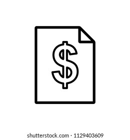 document -file - dollar icon vector