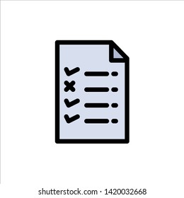 Document, File, Education  Flat Color Icon. Vector icon banner Template