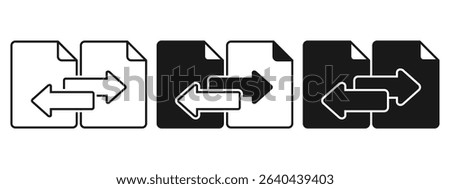 Document file exchange icon. Illustration vector