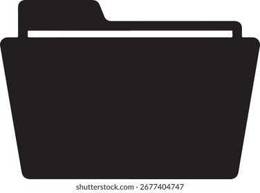 Arquivo de Documento Silhueta Preta Simples