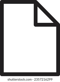 Document File and Folder Icon Vector Line Art