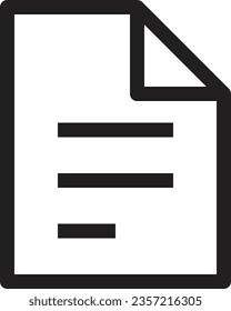 Document File and Folder Icon Vector Line Art