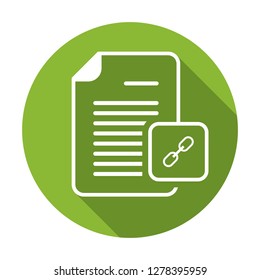Document file hyperlink internet link page weblink icon. Vector icon