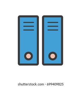 Document file icon cartoon style