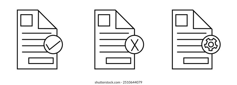 document file icon , check list, paper document icon eps 10.