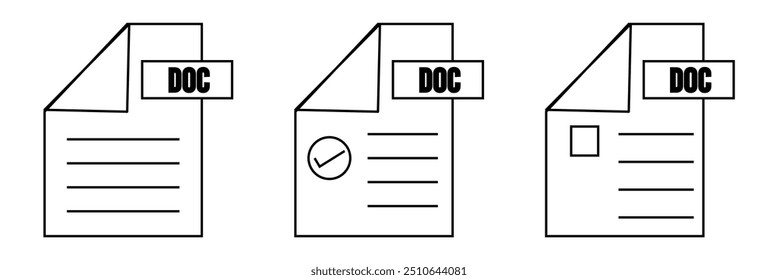 document file icon , check list, paper document icon eps 10.