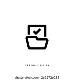 Ícone do Arquivo de Documento. Traço editável