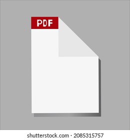 Document file icon. Flat design graphic illustration. Vector PDF icon. Document file icons.EPS10
