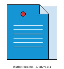 Document File Icon Illustration Business Paper Record Concept For Office Administration Information Management And Digital Documentation Systems