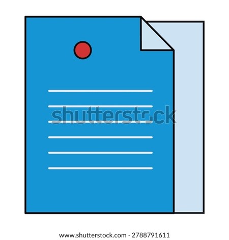Document File Icon Illustration Business Paper Record Concept For Office Administration Information Management And Digital Documentation Systems