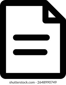 Ícone de Arquivo de Documento com Detalhes de Linha