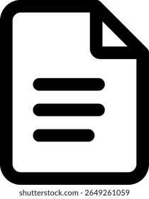 Document File Icon in Line Style