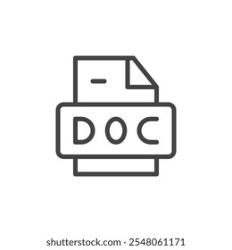 Document file icon Logo symbol outline set