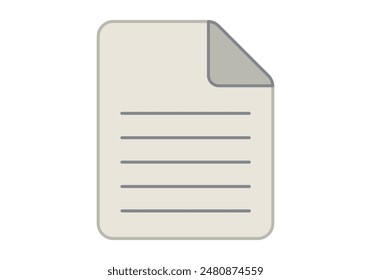 Document or file icon on white background