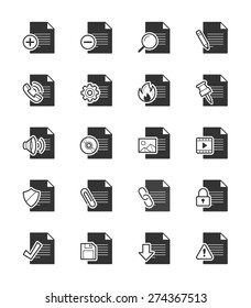 Document & File icon on White Background Vector Illustration