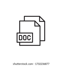 document file icon outline design vector illustration. isolated on white background