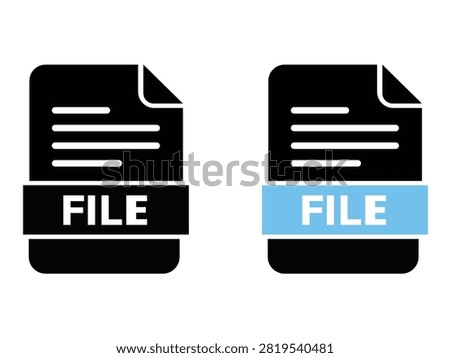Document file icon set featuring solid and colored file symbols for records reports digital documents office organization and information storage isolated vector illustration design