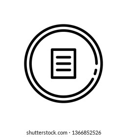 Document file icon, symbol. line. logo, symbol, app, web, ui style.
