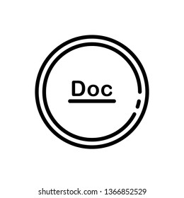Document file icon, symbol. line. logo, symbol, app, web, ui style.