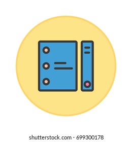 Document file icon yellow button