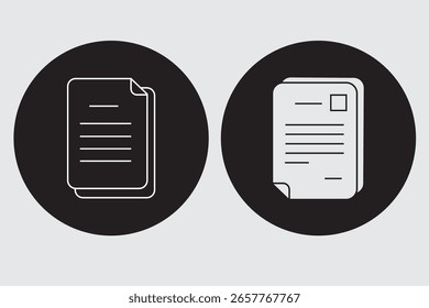 Document file icons in different style. Document icons. Different style icons set. For your web site design, logo, app, UI. Vector illustration. EPS 10.