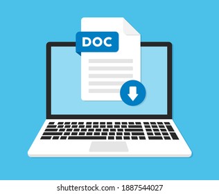 Document file icons. Doc vector icon