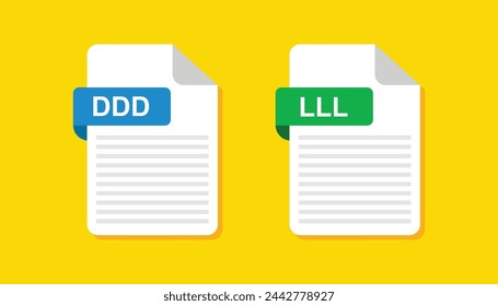 Document file icons. flat icon. Spreadsheet file format. computer file Flat design vector icon Vector illustration