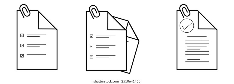 Document file icons on white background eps 10.