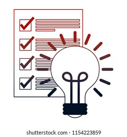 document file with light bulb isolated icon