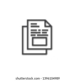 Document file line icon. linear style sign for mobile concept and web design. Paper documents outline vector icon. Symbol, logo illustration. Pixel perfect vector graphics